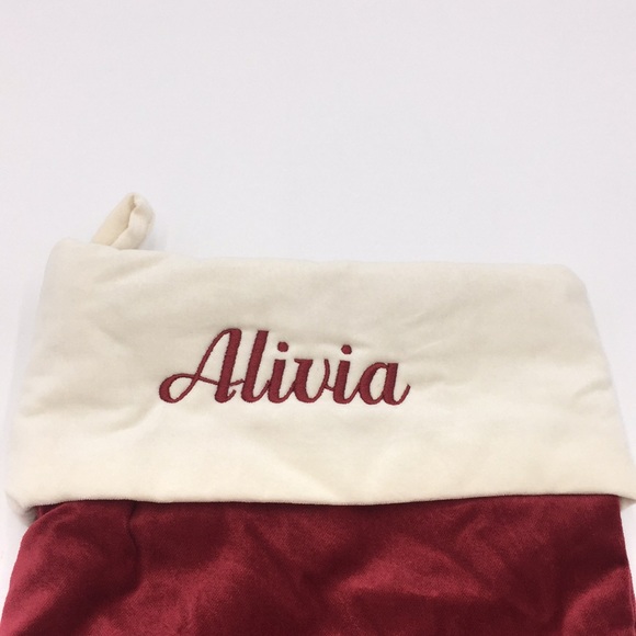 Pottery Barn Velvet Christmas Stocking “Alivia” - Picture 7 of 10